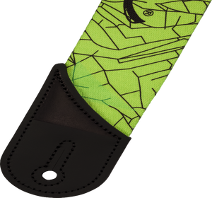 Jackson® Craca Jackson Cracked Mirror Guitar Strap, Adjustable, Green, 2" Wideked Mirror Strap, Green, 2"