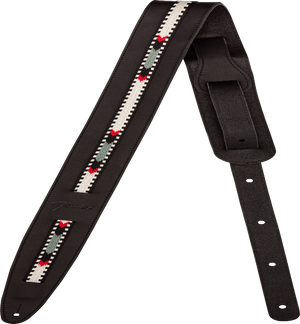 Genuine Fender Paramount Acoustic Guitar Leather Strap, Black