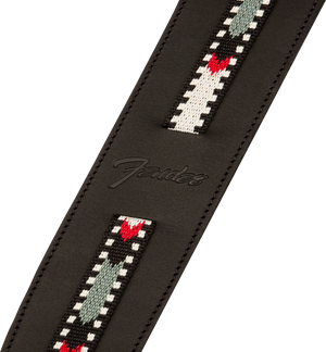 Genuine Fender Paramount Acoustic Guitar Leather Strap, Black