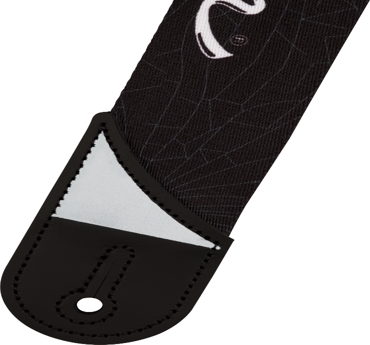 Jackson White Logo Guitar Strap, Adjustable, Black, 2" Wide