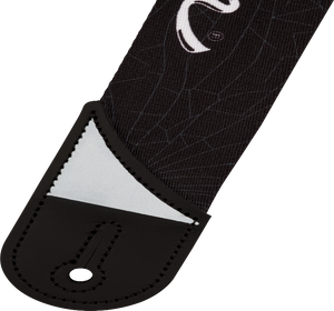 Jackson White Logo Guitar Strap, Adjustable, Black, 2" Wide