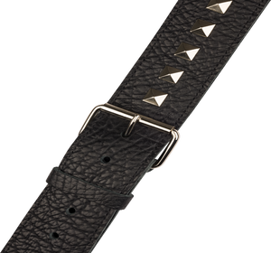 Jackson Metal Stud Leather Strap, Black, Adjustable, 2.5" Wide