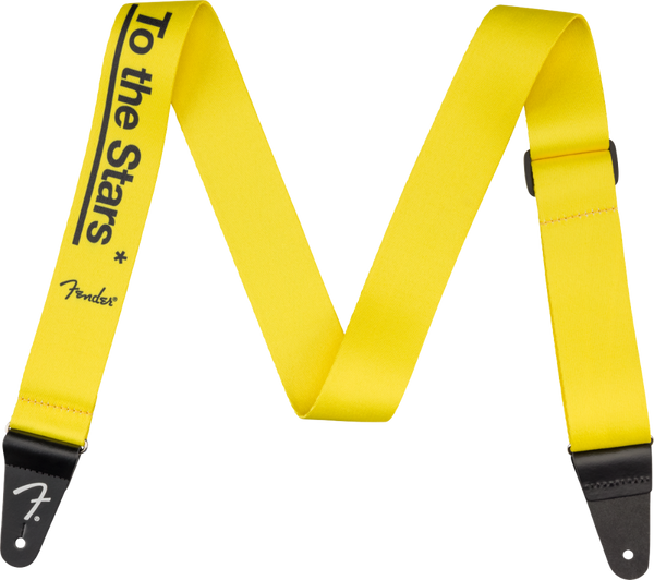 Genuine Fender Tom DeLonge To The Stars Guitar Strap, Graffiti Yellow