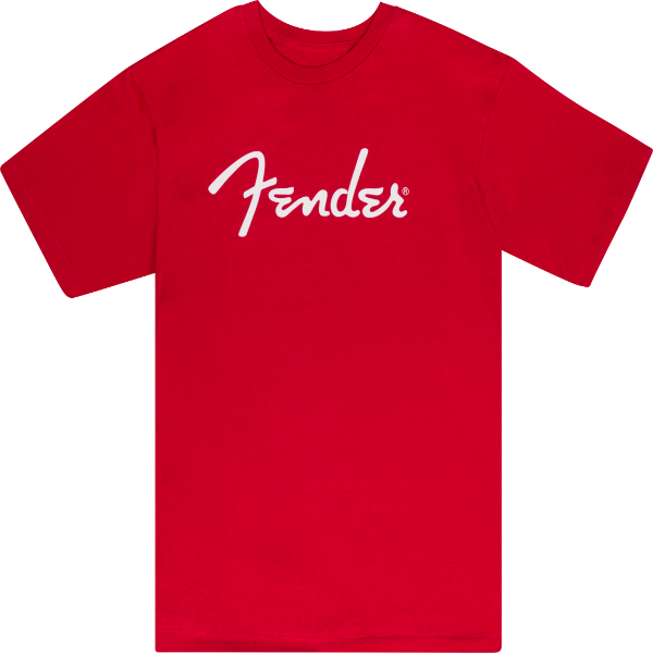 Fender Guitars Spaghetti Logo T-Shirt, Dakota Red, S, SMALL