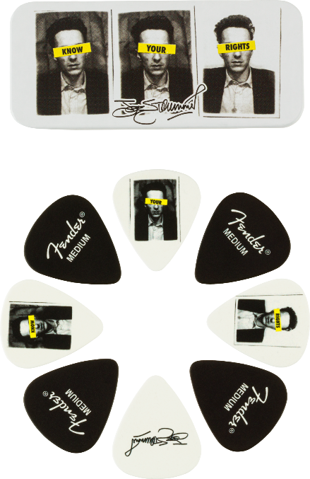 Genuine Fender Joe Strummer Collector Guitar Pick Tin, Medium (8 Picks)