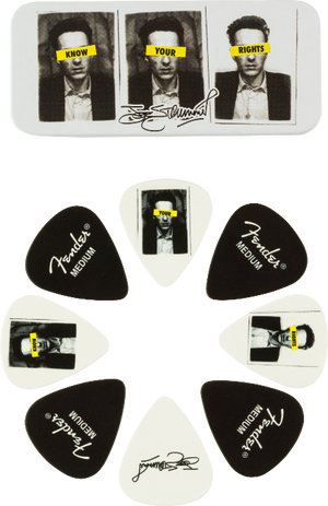 Genuine Fender Joe Strummer Collector Guitar Pick Tin, Medium (8 Picks)