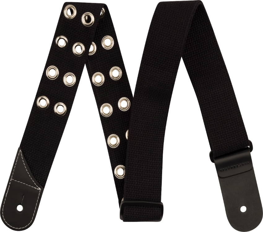 Jackson Guitars Cotton Grommet Guitar Strap, Adjustable, Black