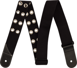 Jackson Guitars Cotton Grommet Guitar Strap, Adjustable, Black