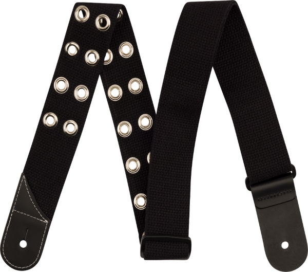 Jackson Guitars Cotton Grommet Guitar Strap, Adjustable, Black