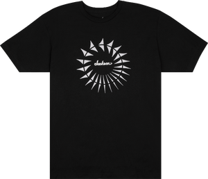 Jackson Guitars Circle Shark Fin T-Shirt, Black, S, SMALL