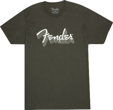 Genuine Fender Reflective Ink Logo T-Shirt, Charcoal, Small