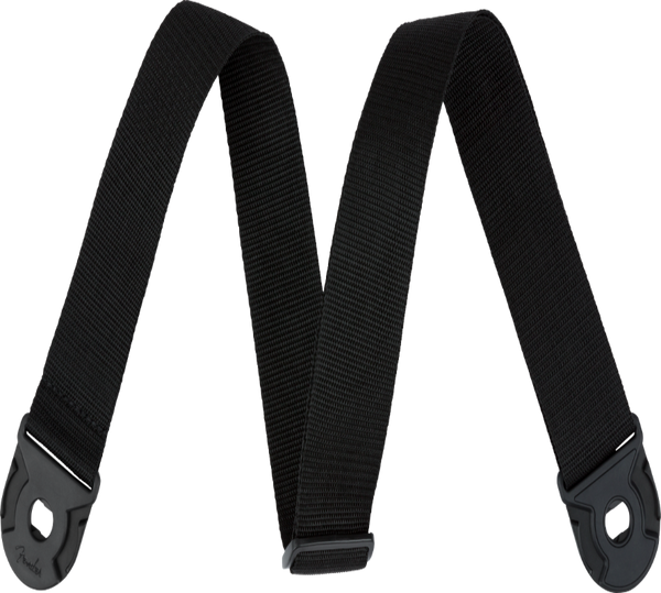 Fender QUICK GRIP Locking End Guitar Strap, Black Polypro, 2" Wide