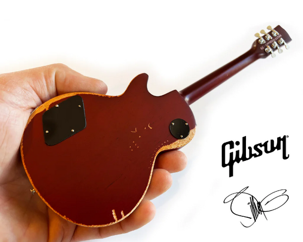 AXE HEAVEN Billy F Gibbons Aged Gibson Les Paul Pearly Gates Mini Guitar Gift
