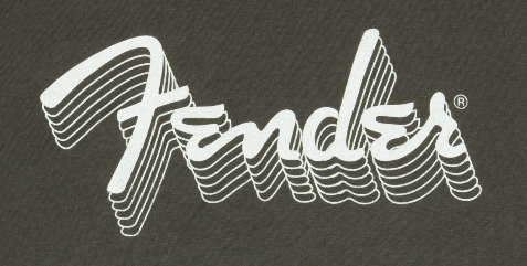 Genuine Fender Reflective Ink Logo T-Shirt, Charcoal, Small