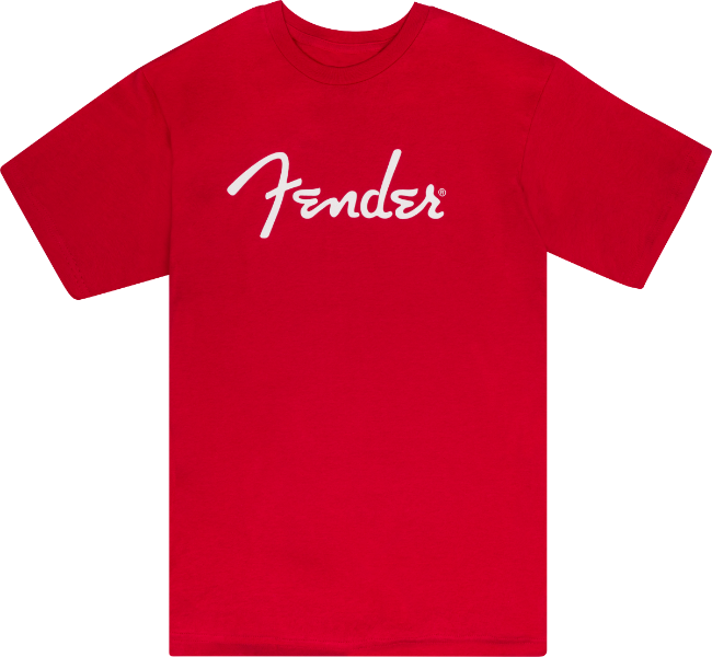 Fender Guitars Spaghetti Logo T-Shirt, Dakota Red, XL, EXTRA LARGE