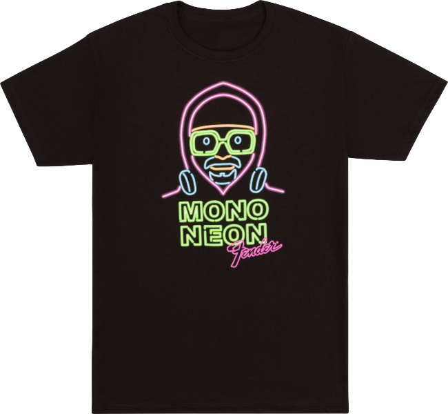 Fender Guitars Mono Neon Glow T-Shirt, Black, S, SMALL