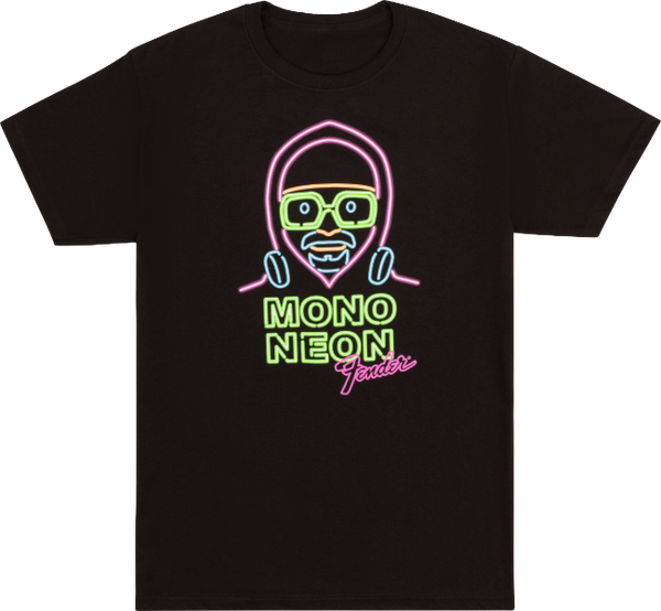 Fender Guitars Mono Neon Glow T-Shirt, Black, S, SMALL