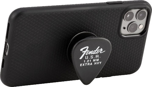 Genuine Fender Guitar Pick CELL/MOBILE PHONE GRIP Holder, Black