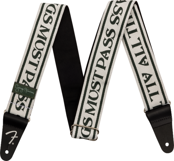 Genuine Fender GEORGE HARRISON All Things Must Pass Logo Guitar Strap, White