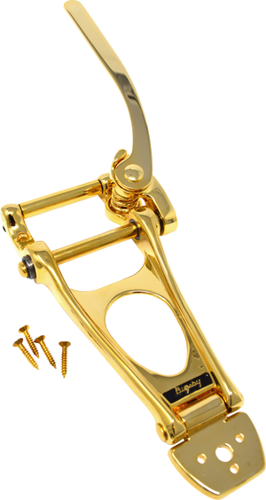 Genuine Bigsby B12 Vibrato Tailpiece with Tremolo Bar, Gold