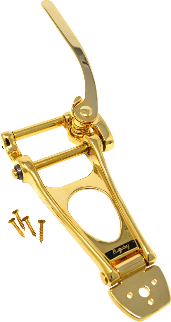 Genuine Bigsby B12 Vibrato Tailpiece with Tremolo Bar, Gold
