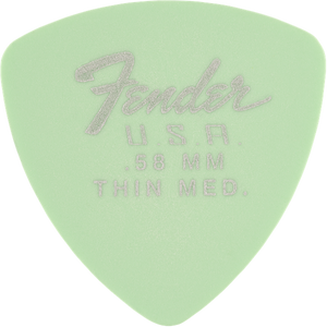 Fender  Dura-Tone 346 Shape Guitar Picks, .58, Surf Green, 12-Pack