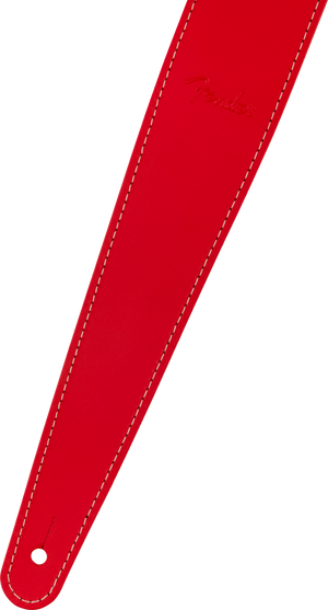 Genuine Fender 2" Essentials Leather Guitar Strap, Red, 099-0642-109