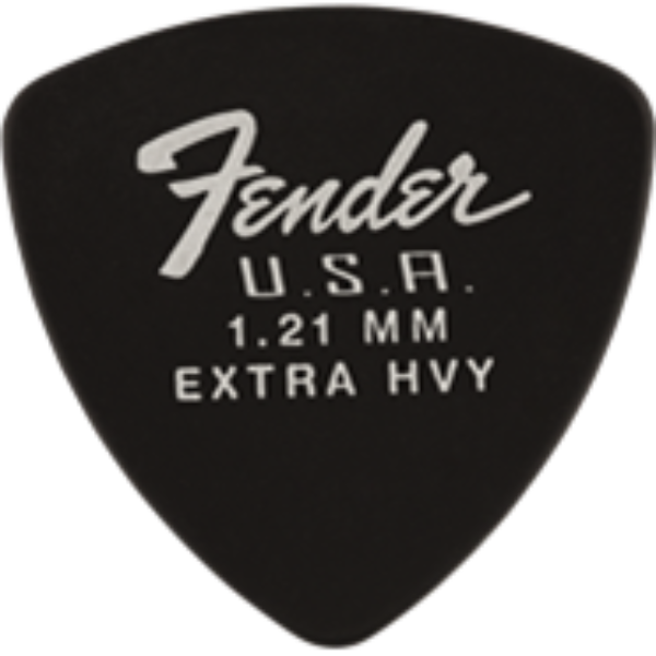 Fender Dura-Tone 346 Shape Guitar Picks, 1.21, Black, 12-Pack