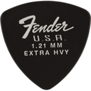 Fender Dura-Tone 346 Shape Guitar Picks, 1.21, Black, 12-Pack