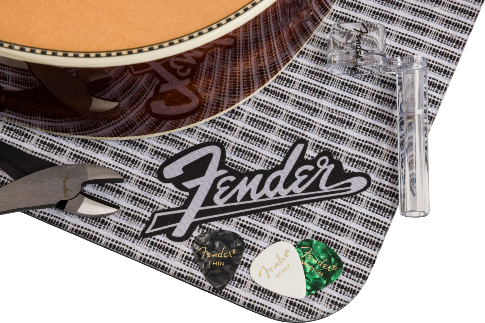 Genuine Fender Guitar Work Mat with Neck Holder, Grill Cloth