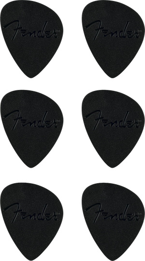Genuine Fender Offset Guitar Picks, Black (Set of 6)