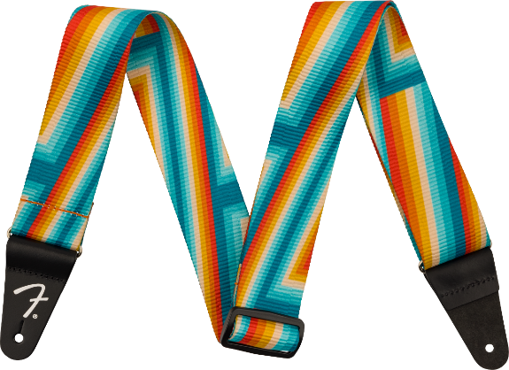 Genuine Fender Retro Series Guitar Strap, Rainbow