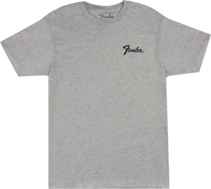Genuine Fender Guitars Transition Logo Tee Shirt, Athletic Gray, Large (L)