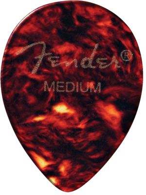 Genuine Fender 358 Shape Guitar Picks, Celluloid, Shell, Medium (12 Pack)