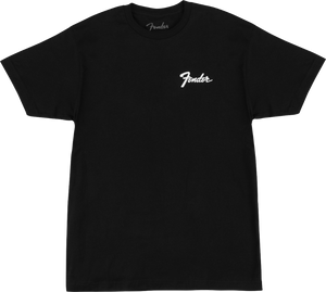 Genuine Fender Guitars Transition Logo Tee Shirt, Black, Medium (M)