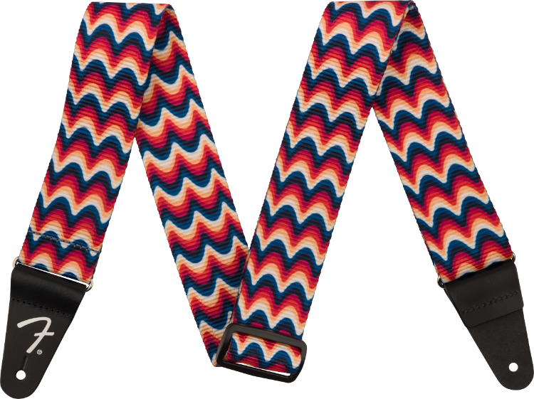 Genuine Fender Retro Series Guitar Strap, Retro Ripple