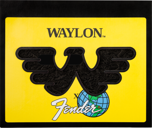 Genuine Fender Waylon Jennings Leather Tele/Telecaster Pickguard, Black