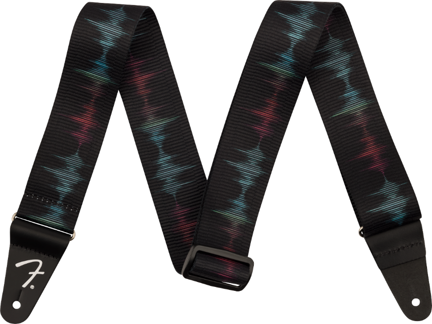 Genuine Fender Retro Series Guitar Strap, Retro Sound Wave
