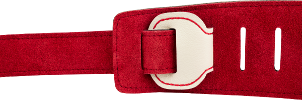 Genuine Fender John 5 Leather Guitar Strap, White and Red