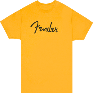 Genuine Fender Guitars Spaghetti Logo T-Shirt, Butterscotch Blonde, M, MEDIUM
