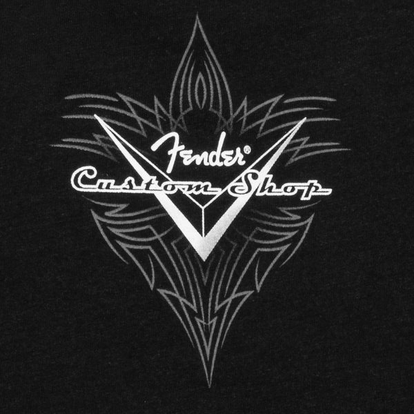 Fender Guitars Custom Shop Pinstripe Tee T-Shirt, Black, L, Large