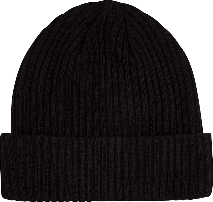 Genuine Fender Guitars Pick Patch Ribbed Beanie Hat, Black
