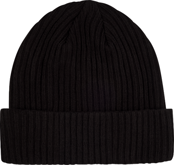 Genuine Fender Guitars Pick Patch Ribbed Beanie Hat, Black
