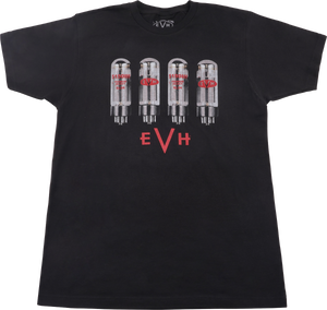 EVH Eddie Van Halen Amp Tube Logo Tee T-Shirt, Black, S, Small