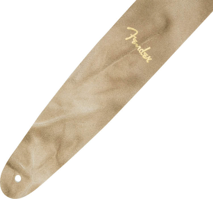 Genuine Fender Tie Dye Leather Guitar Strap, Natural, 2" Wide