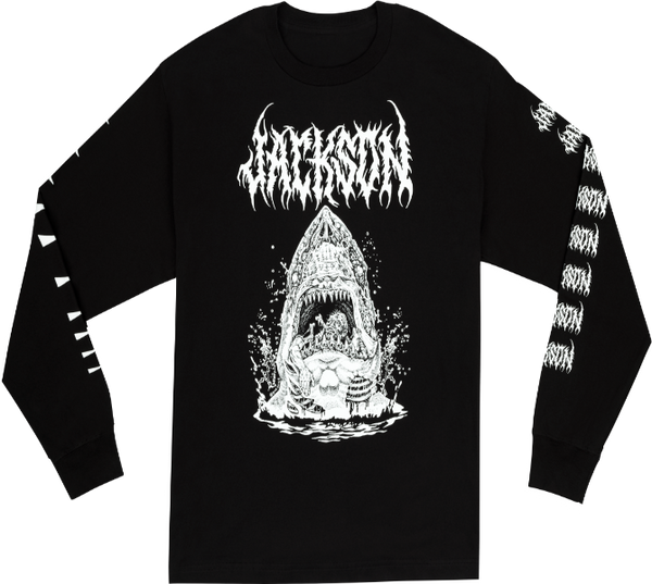 Jackson Guitars Sharkrot Long Sleeve Tee, T-Shirt, Black, M, Medium