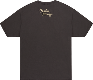 Fender Guitars Wings To Fly Tee T-Shirt, Vintage Black, XXL, 2XL