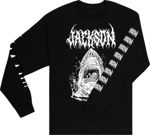 Jackson Guitars Sharkrot Long Sleeve Tee, T-Shirt, Black, S, Small