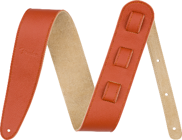 Genuine Fender Limited Edition Leather Guitar Strap, Tangerine, 099-0649-017