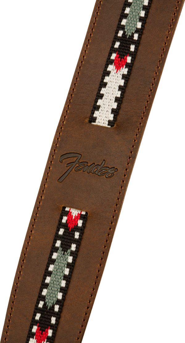 Genuine Fender Paramount Acoustic Guitar Leather Strap, Brown - 099-0612-021
